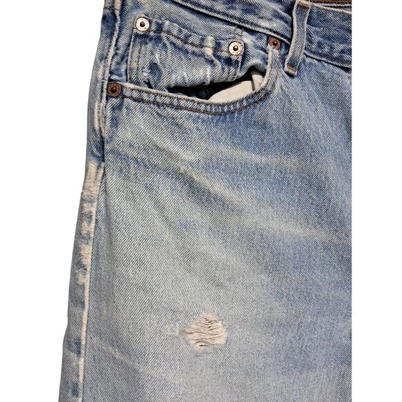 VIntage Levis 501 Jeans 90s Mens Actual 31 Tagged 33 Button Fly Distressed Fraye - Picture 11 of 15